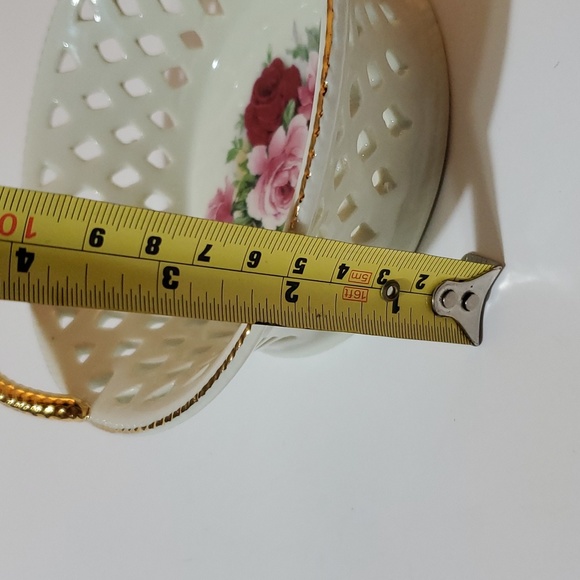 Formalities By Baum Bros. Vintage Victorian Rose Trinket Basket - Picture 9 of 12